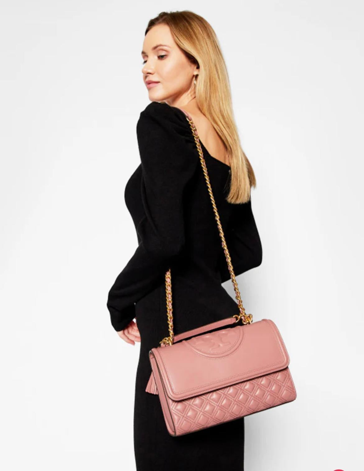 TORY BURCH FLEMING CONVERTIBLE BAG PINK MAGNOLIA