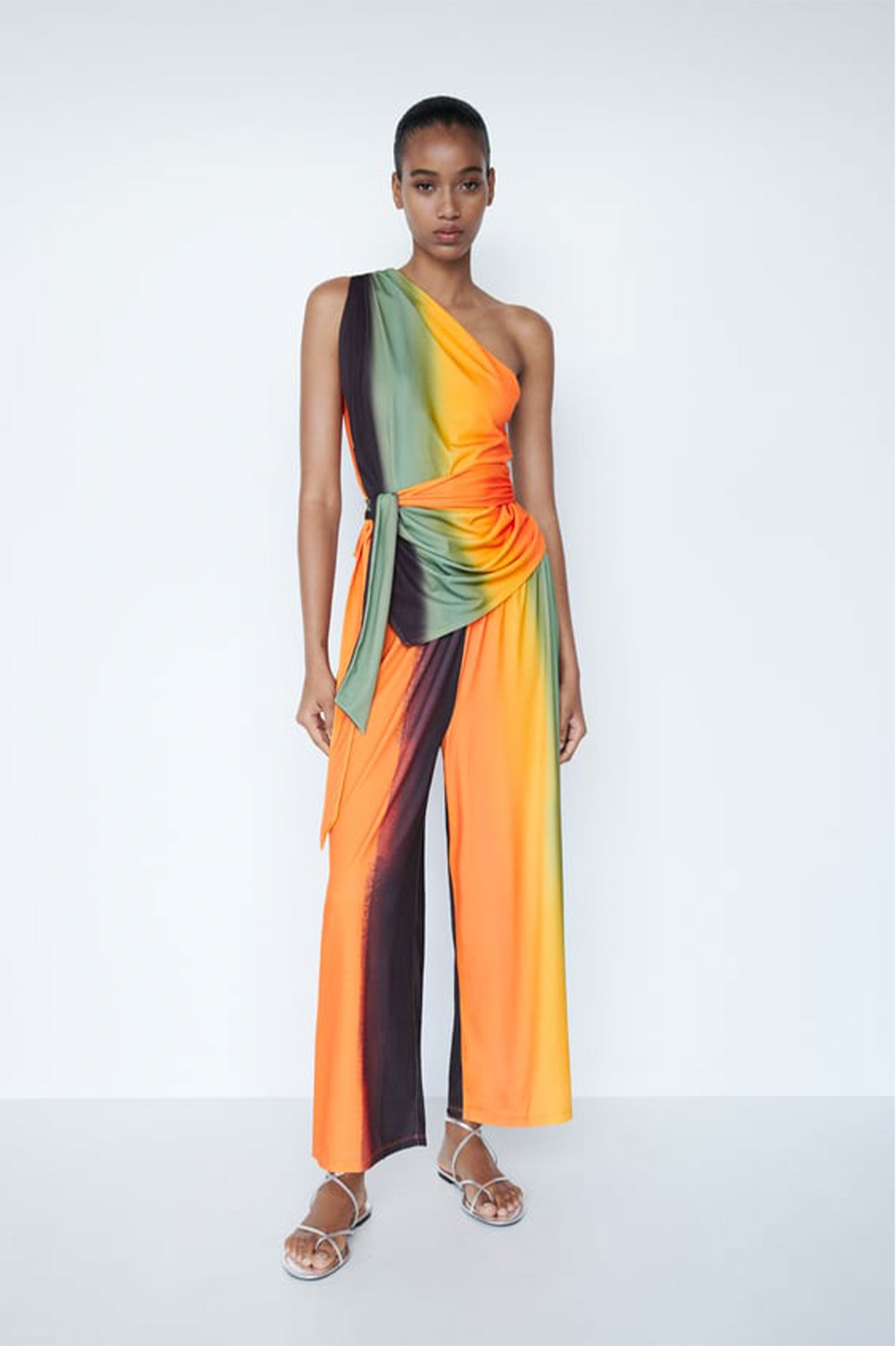 ZARA ASYMMETRIC TOP WITH TIES