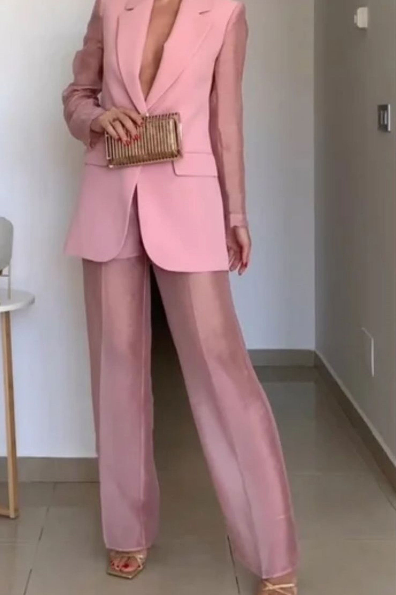 ORGANZA STRAIGHT LEG TROUSER