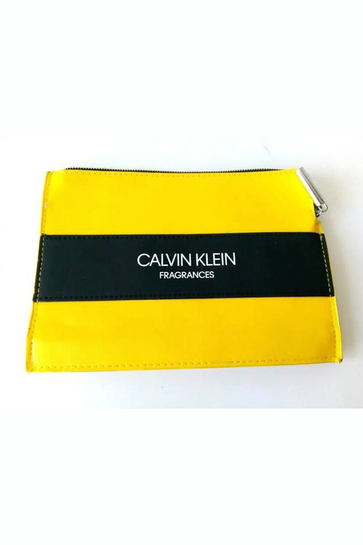 CALVIN KLIEN FRAGRANCES WOMENS MAKE UP POUCH FOLDER YELLOW BLACK