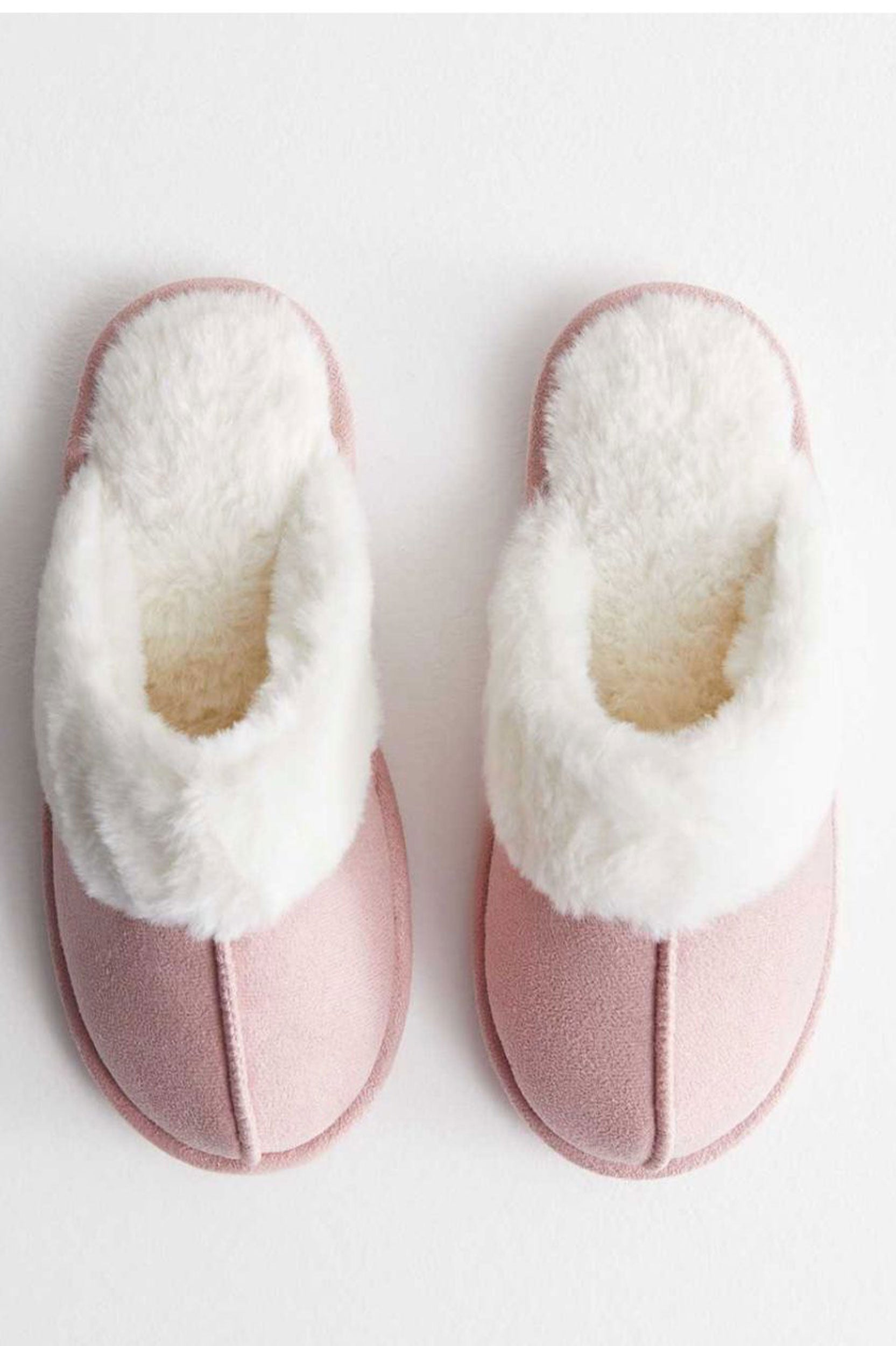 BABY PINK  SUEDETTE MULE SLIPPERS