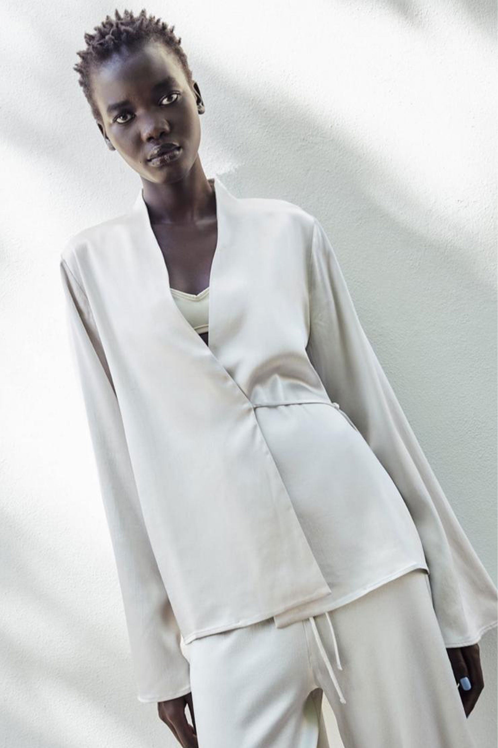 SATIN PYJAMA-STYLE TROUSERS