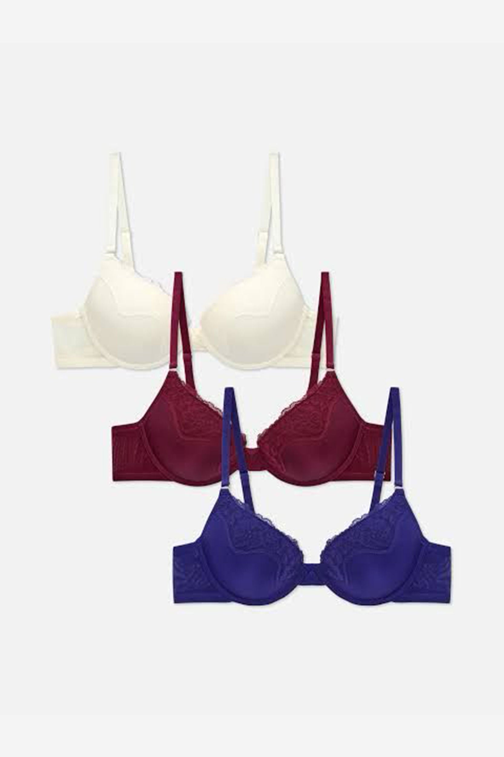 PRIMARK 3PK MULTI PUSH UP MICRO BRA
