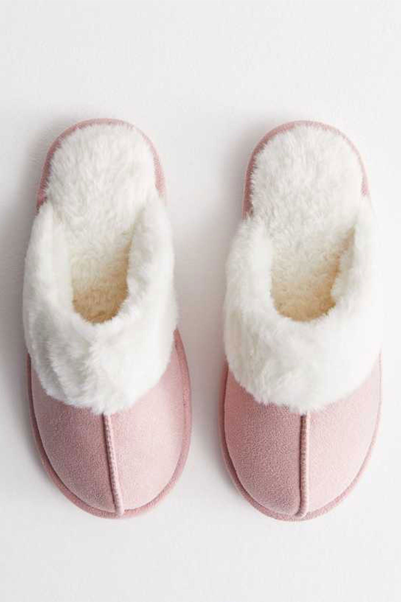 Pink Suedette Mule Slippers