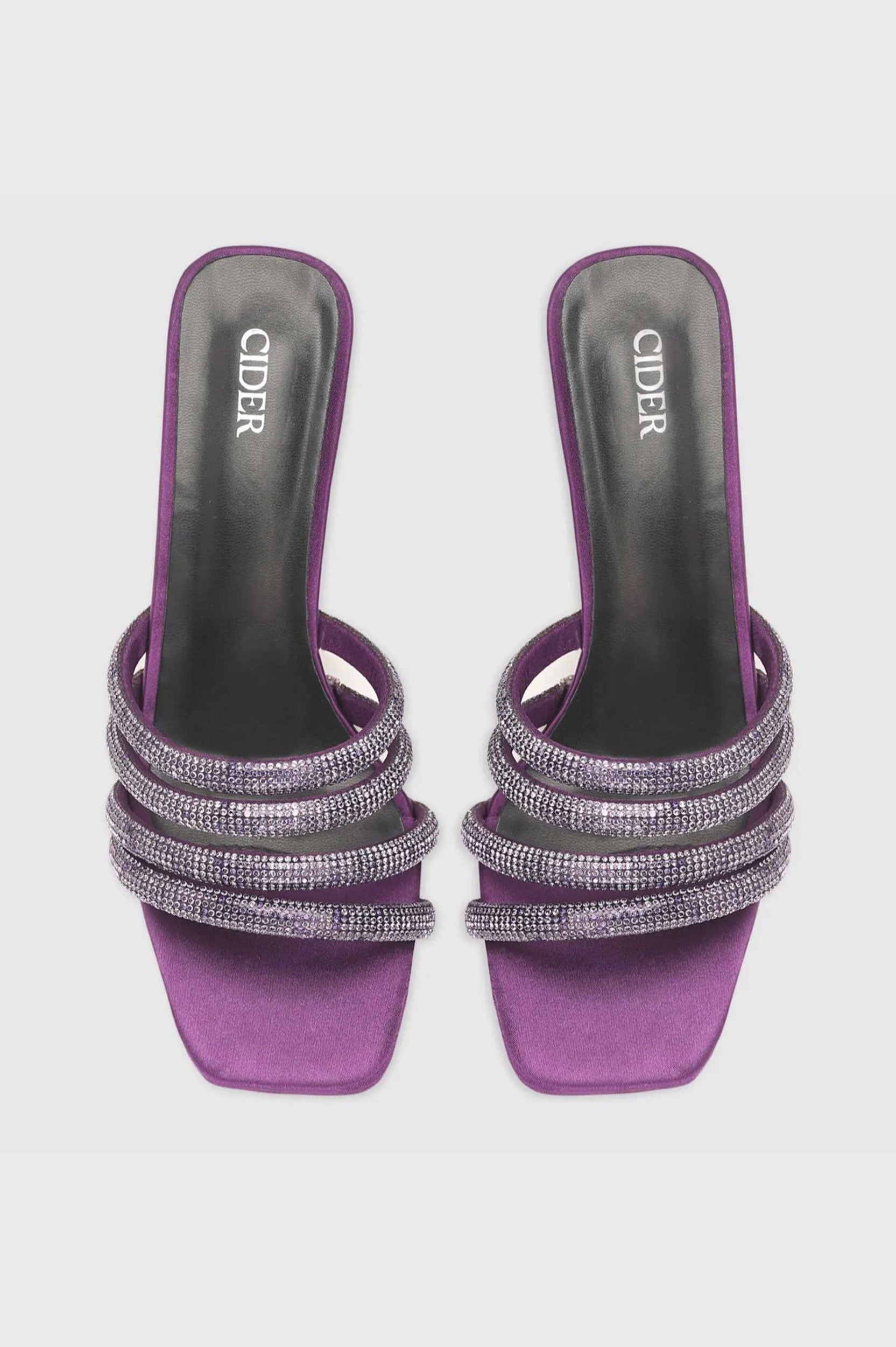 CIDER SATIN DIAMANTE HEELS